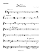 Happy Birthday Melodic Variations Brass Quintet scores gallery preview page 4