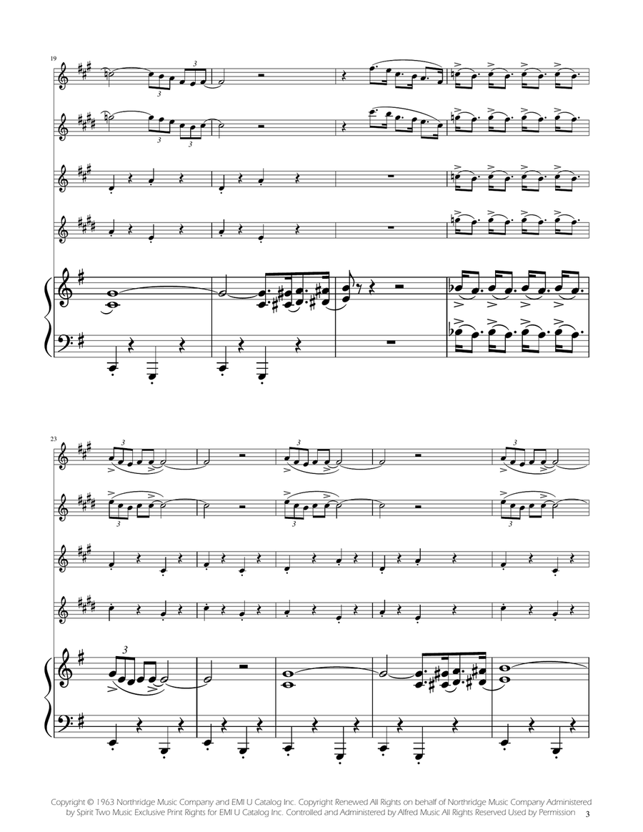 The Pink Panther by Henry Mancini Saxophone Quartet - Digital Sheet Music page 3