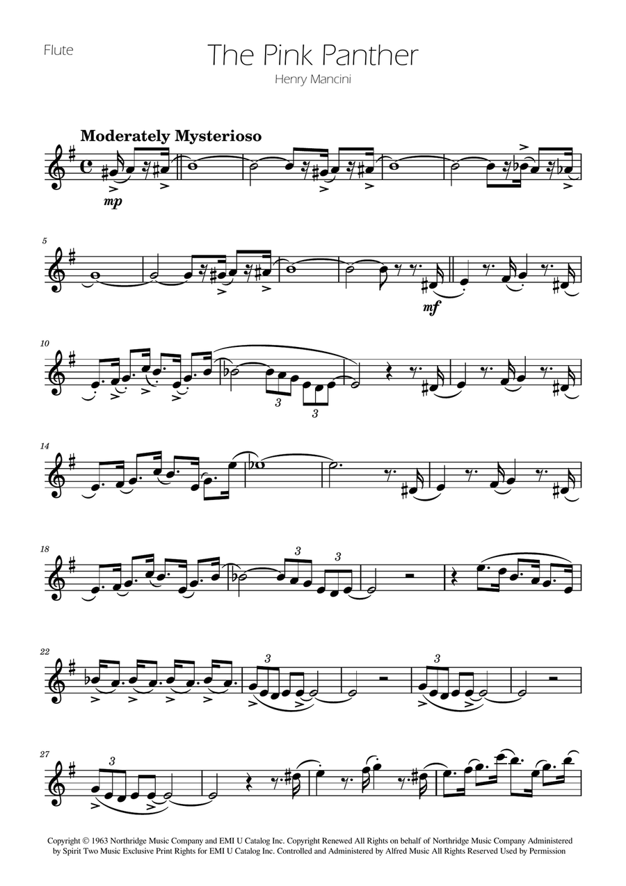 The Pink Panther by Henry Mancini Woodwind Trio - Digital Sheet Music page 3