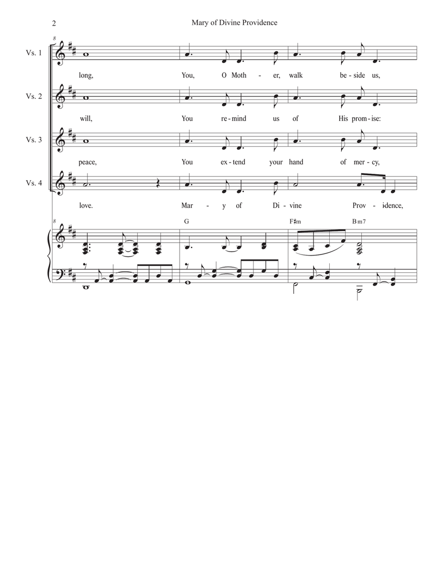 Mary of Divine Providence (2-part choir - (SA) by Stephen DeCesare SA - Digital Sheet Music page 2