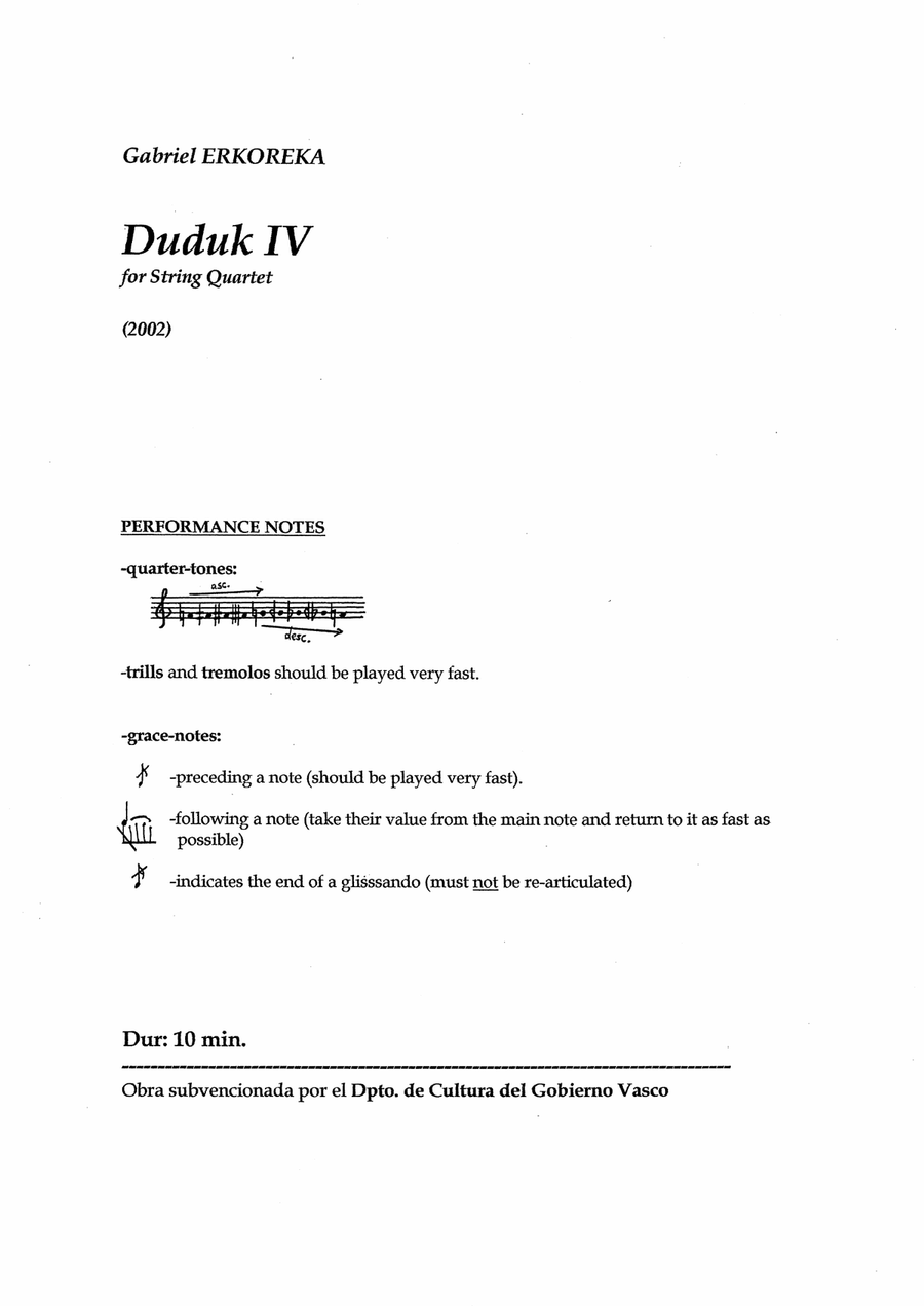 Duduk IV String Quartet - Digital Sheet Music page 2