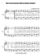 Who Threw the Overalls in Mistress Murphy's Chowder? Easy Piano Sheet Music Combo Piano Method scores gallery preview page 3