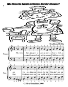 Who Threw the Overalls in Mistress Murphy's Chowder? Easy Piano Sheet Music Combo Piano Method scores gallery preview page 4