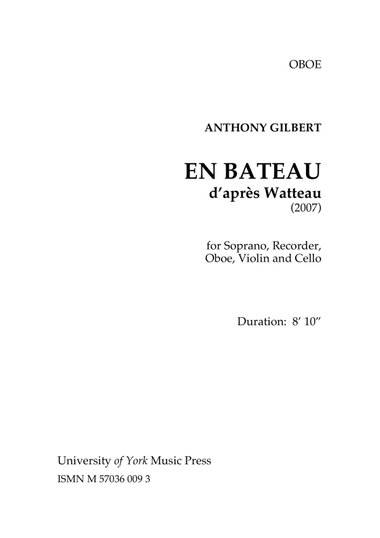 En Bateau, d'après Watteau - Parts Only
