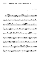 Deck the Hall - Bassoon Duet & Guitar (With Parts) Small Ensemble scores gallery preview page 5