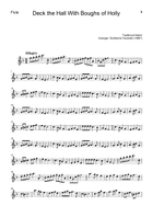 Deck the Hall - Flute, Oboe & Guitar (With Parts) Small Ensemble scores gallery preview page 5