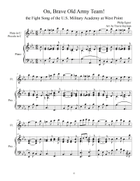 On, Brave Old Army Team - for Flute in C/Piccolo in C with Piano Accompaniment Flute scores gallery preview page 3