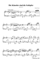 Richard Strauss-Die Künstler sind die Schöpfer,in D flat Major Piano, Vocal scores gallery preview page 3