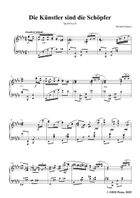 Richard Strauss-Die Künstler sind die Schöpfer,in E Major Piano, Vocal scores gallery preview page 3