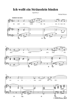 Richard Strauss-Ich wollt ein Straußlein binden,in D Major Piano, Vocal scores gallery preview page 3
