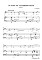 Richard Strauss-Ich wollt ein Straußlein binden,in E Major Piano, Vocal scores gallery preview page 3