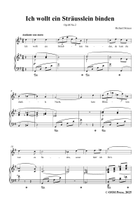 Richard Strauss-Ich wollt ein Straußlein binden,in G Major Piano, Vocal scores gallery preview page 3