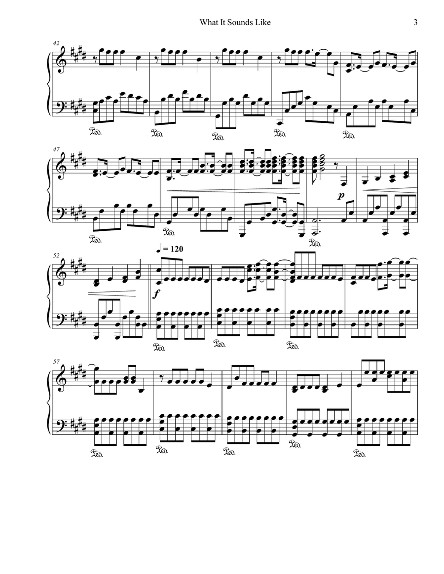 What It Sounds Like Piano Solo scores gallery preview page 3