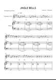 Jingle Bells - Clarinet & Piano in G Major - Beginner With Letter Names