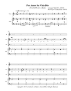 Por Amor Su Vida Dio - Para SATB Coro y Flauta 4-Part scores gallery preview page 3