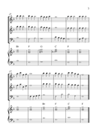 Jingle Bells - Flute, Oboe & Bassoon and Piano in F Major - Beginner With Chords & Letter Names Woodwind Trio scores gallery preview page 3