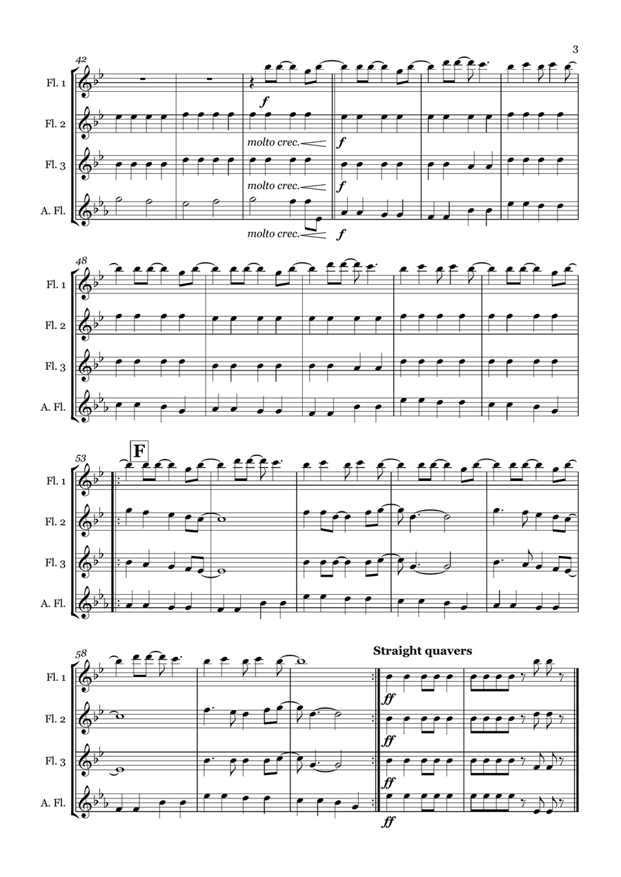 Three Lions Flute Quartet - Digital Sheet Music page 3