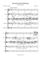 Grande Sonate Pathétique - Adagio Cantabile Chamber Music scores gallery preview page 3