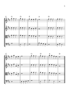 Jingle Bells - Strings Quartet in D Major - Beginner With Chords String Quartet scores gallery preview page 3