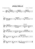 Jingle Bells - Strings Trio in G Major - Easy With Chords String Trio scores gallery preview page 3
