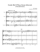Guide Me, O Thou Great Jehovah (CWM RHONDDA) String Quartet scores gallery preview page 4