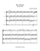 He Is Born String Quartet scores gallery preview page 4