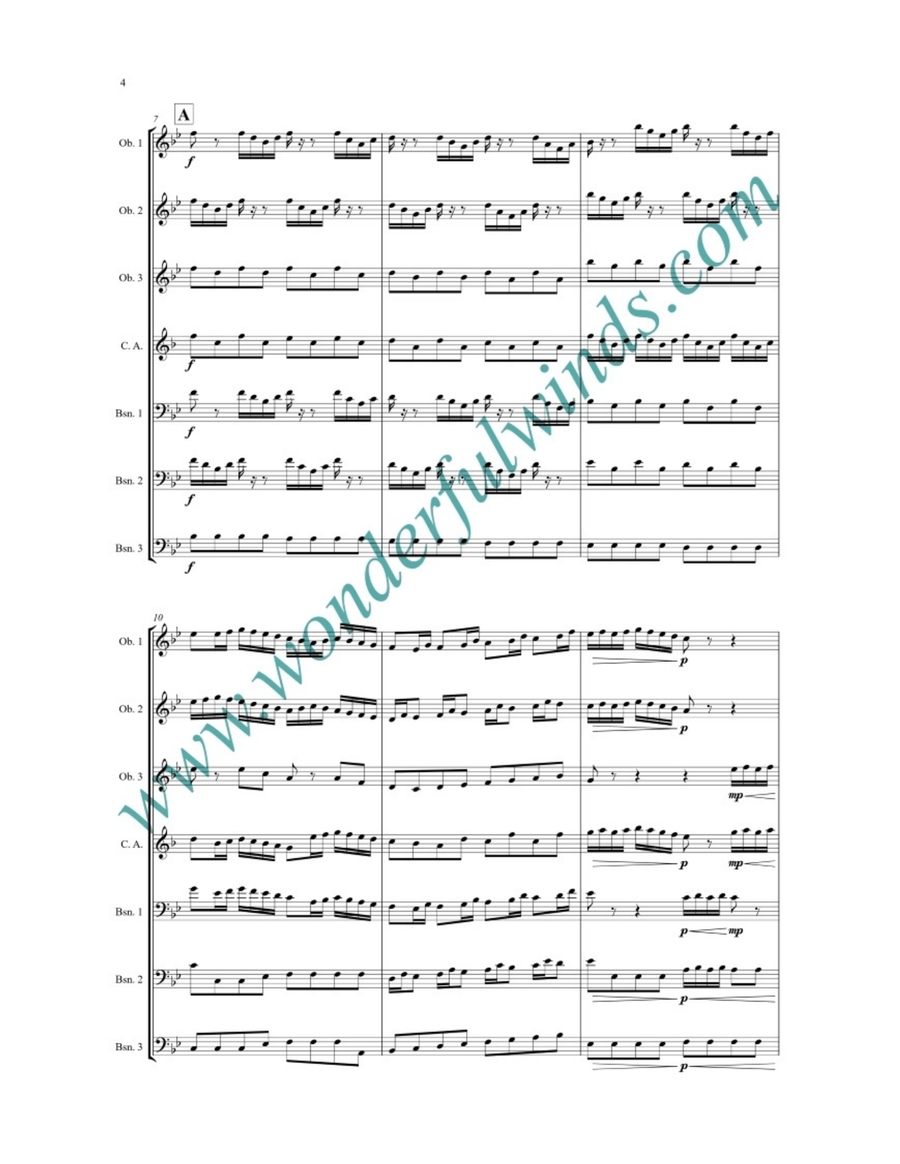 Arrival of the Queen of Sheba Chamber Music - Sheet Music page 3