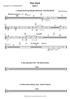 Peer Gynt Suites 1 & 2 - transposed trumpet parts (1-2) Trumpet Solo scores gallery preview page 5
