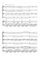 O Holy Night - String Quartet and Piano - Easy Intermediate - Bb major with chords - (Score & Parts) String Quartet scores gallery preview page 6