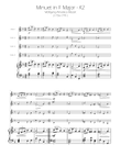 Mozart - Minuet in F Major K2 - Violin Quartet