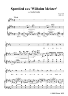 H. Wolf-Spottlied aus Wilhelm Meister,in B Major Piano, Vocal scores gallery preview page 3