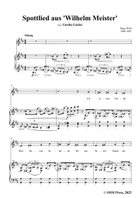 H. Wolf-Spottlied aus Wilhelm Meister,in D Major Piano, Vocal scores gallery preview page 3