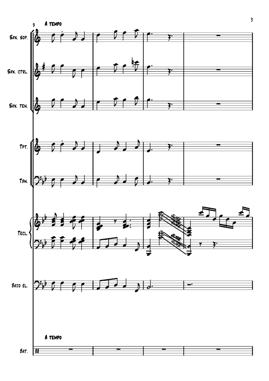 Tren lechero (the milk train) Woodwind Quartet - Digital Sheet Music page 3
