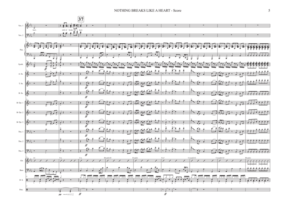Nothing Breaks Like A Heart 4-Part scores gallery preview page 5