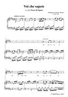 W. A. Mozart-Voi che sapete,in B Major Piano, Vocal scores gallery preview page 3