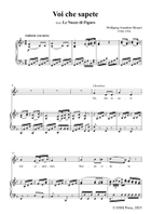 W. A. Mozart-Voi che sapete,in F Major Piano, Vocal scores gallery preview page 3