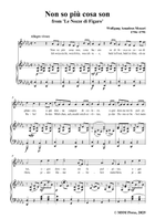 W. A. Mozart-Non so più cosa son,in D flat Major Piano, Vocal scores gallery preview page 3