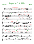 Fugue in C K.383b, from 