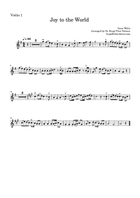 Joy to the World - String Quartet with optional Piano accompaniment String Quartet scores gallery preview page 5