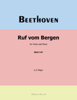 Ruf vom Bergen, by Beethoven, WoO 147, in A Major