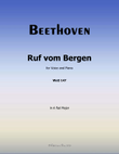 Ruf vom Bergen, by Beethoven, WoO 147, in A flat Major