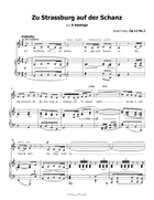Zu Strassburg auf der Schanz, by Robert Franz, in a minor Piano, Vocal scores gallery preview page 3