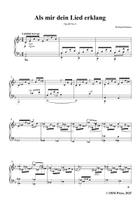 Richard Strauss-Als mir dein Lied erklang,in F Major Piano, Vocal scores gallery preview page 3