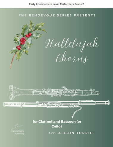 Hallelujah Chorus for clarinet and bassoon (or cello)