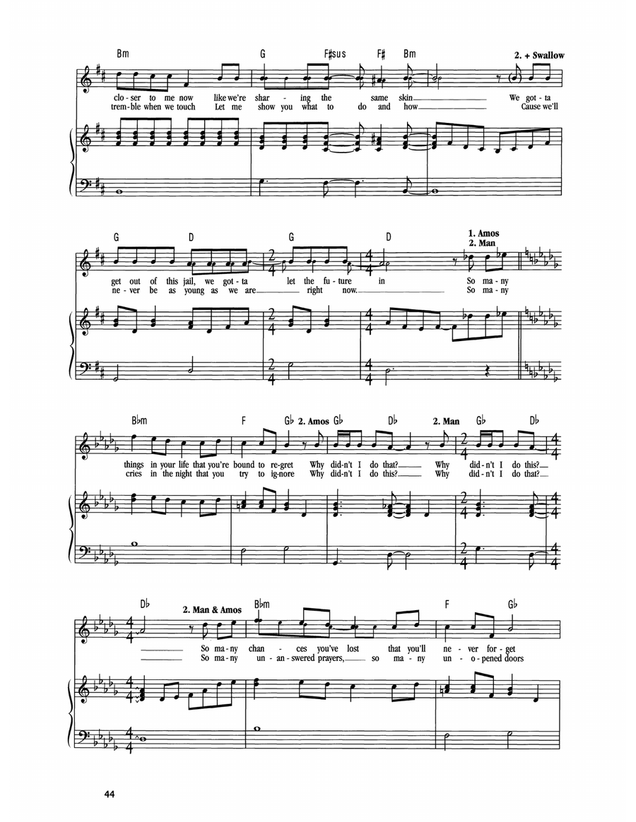 A Kiss Is A Terrible Thing To Waste (from Whistle Down The Wind) by Andrew Lloyd Webber Voice - Digital Sheet Music page 2