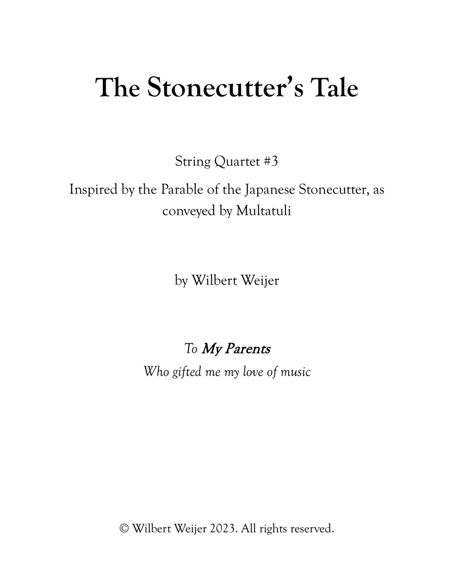 The Stonecutter's Tale: String Quartet #3 String Quartet scores gallery preview page 3