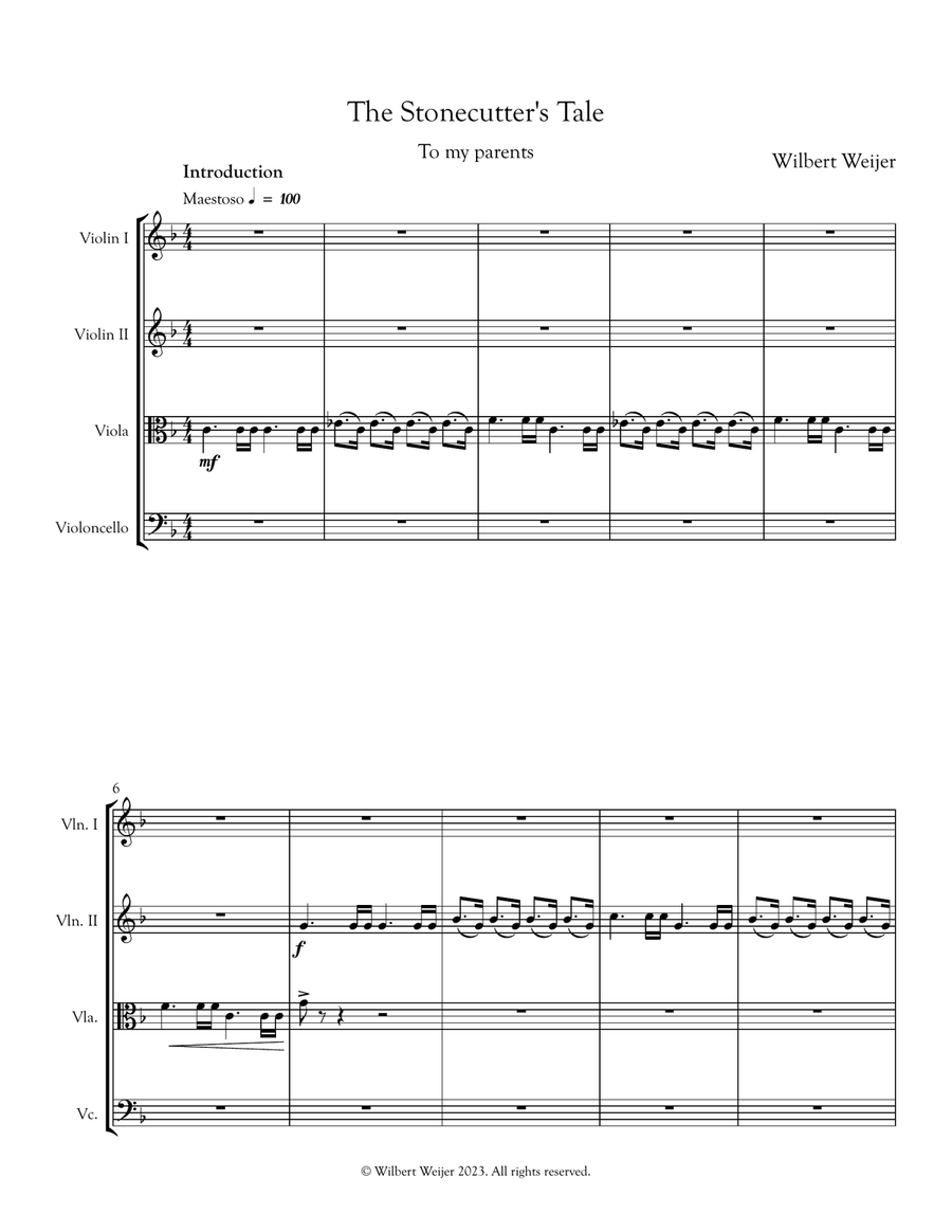 The Stonecutter's Tale: String Quartet #3 String Quartet scores gallery preview page 5