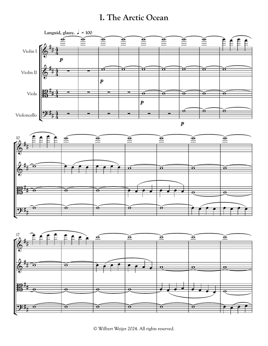 The Oceans: String Quartet #4 String Quartet scores gallery preview page 5