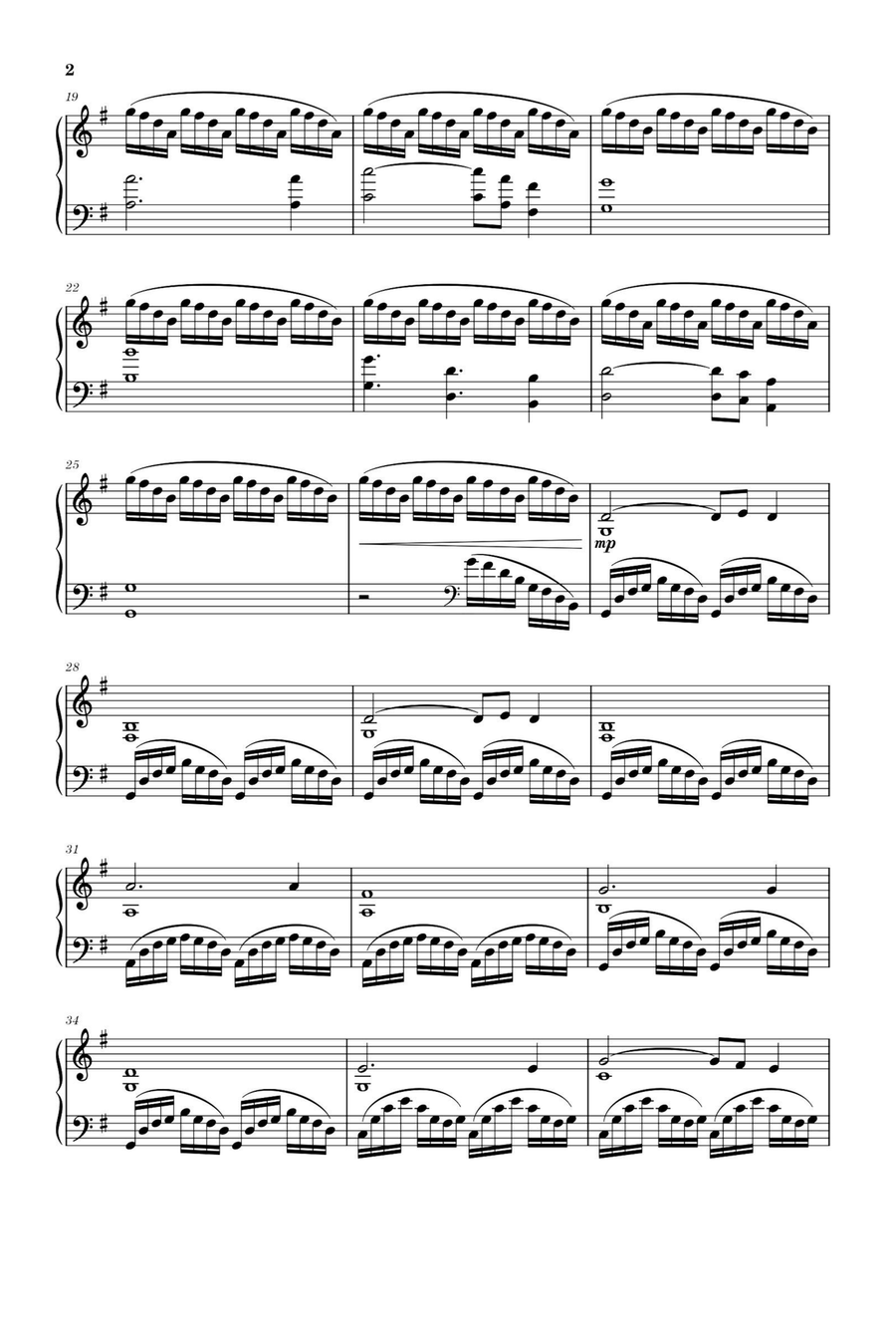 Silent Night Piano Solo scores gallery preview page 2