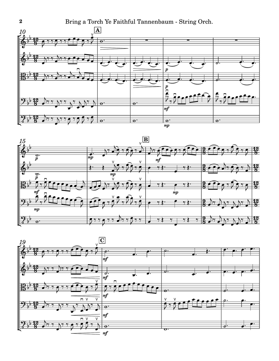 Bring a Torch Ye Faithful Tannenbaum - String Orchestra String Orchestra scores gallery preview page 2